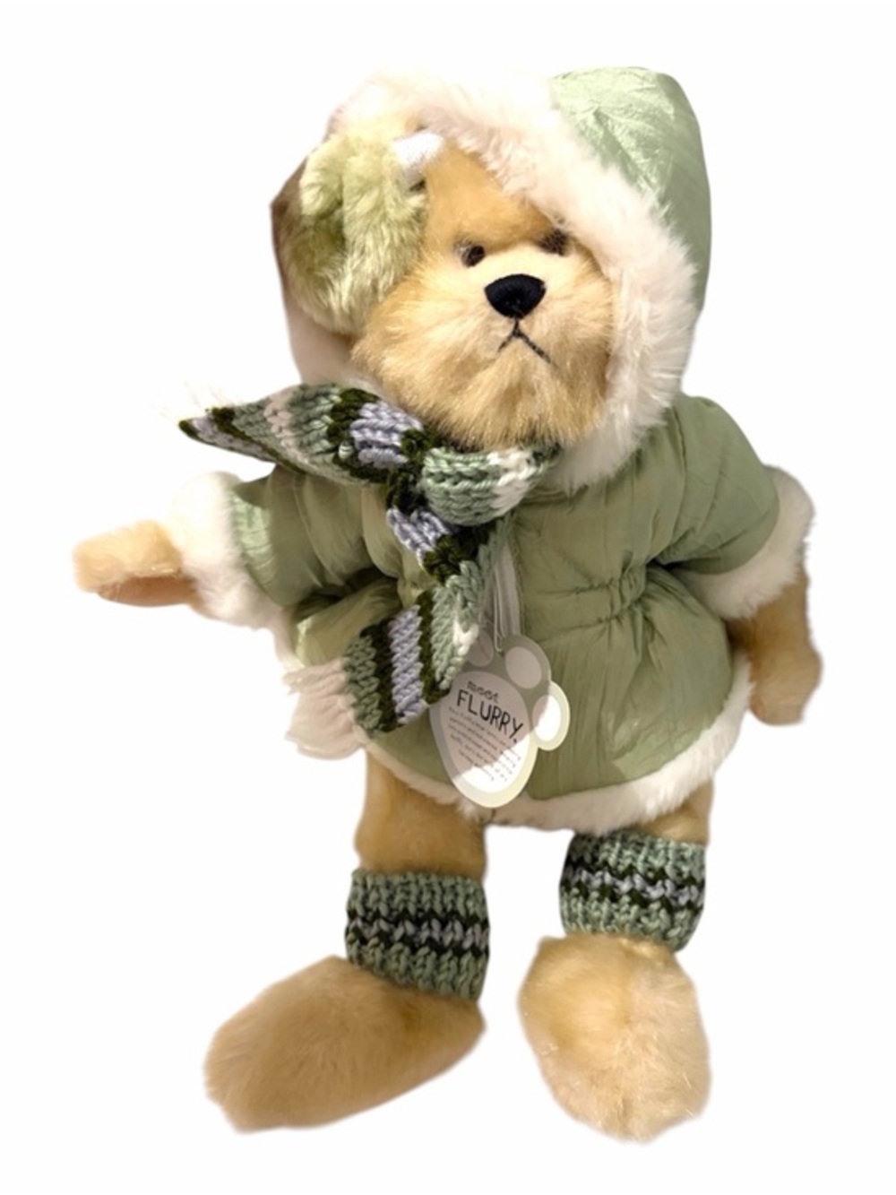 Trade Secret 2004 Flurry Teddy Bear Ear Muffs Scarf Coat Vintage with Tags